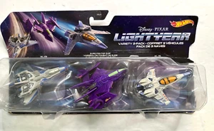 Hot Wheels Disney Pixar Lightyear Die Cast Fighter Ships New In Package Set of 3 - Picture 1 of 6