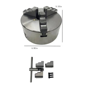 K11-125 3-Jaw Chuck Lathe Self Centering Chuck Machine Tool Fixture 4.92" 3000R - Picture 1 of 11