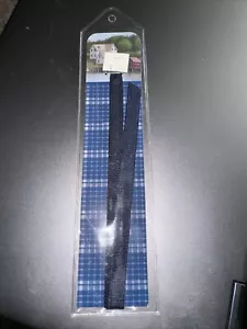 New Legacy House & Blue Plaid Bookmark W/ Blue Ribbon Marker Laminated 1.5”x7.5” - Picture 1 of 4