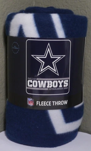 NEW Dallas Cowboys Fleece Throw 50"x60" NFL Football 100% Polyester Cover