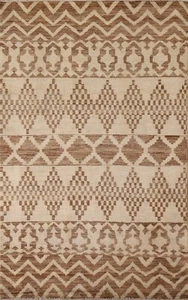 Ivory/ Brown Southwestern Gabbeh Kashkoli Area Rug4x6 Handmade Wool - Picture 1 of 12