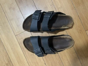 Birkenstock Arizona Woman’s US 10.5, Men’s 8,5 EU 41 26,5cm Black Vegan - Picture 1 of 5