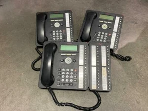 LOT OF 3 AVAYA (700450190) 1616 BLACK VOIP IP OFFICE TELEPHONE 1616D01A-003 - Picture 1 of 6