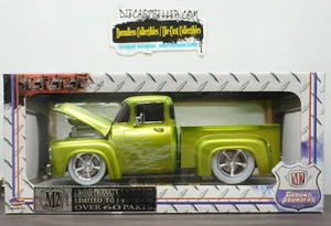 M2 MACHINES GROUND POUNDERS 1956 FORD F-100 PICKUP R38 GREEN LIMITED PRODUCTION - Picture 1 of 1