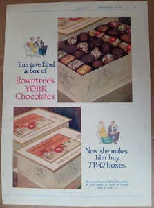 REVISTA DE COLECCIÓN ANUNCIO Rowntree’s York Chocolates de Britannia & Eve julio 1929 - Imagen 1 de 2