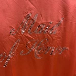 Trauzeugin Kurzarm Morgenmantel koralle - Bild 1 von 5