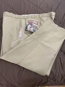 Vintage Dickies Basics hellbraune Herrenhose unifarben vorne Twill Größe 64 neu mit Etikett neu - Bild 1 von 5