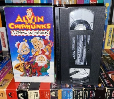 Alvin and the Chipmunks - A Chipmunk Christmas VHS Tape 1992 Vtg Cartoon OOP - Image 1 of 4