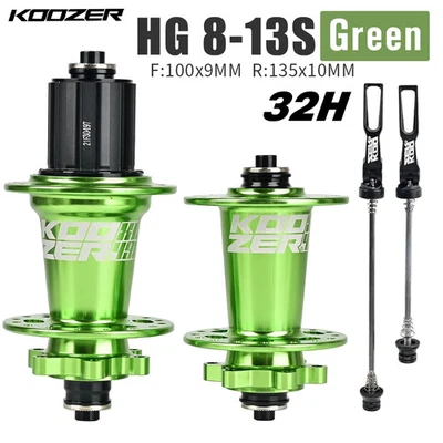 Buje de freno de disco para bicicleta de montaña 4 rodamientos delantero trasero QR eje pasante 28 32 36H Foto 1 de 4