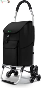 Carrello Spesa Pieghevole in Alluminio, Carrello Portaspesa 6 Ruote con Borsa Ox - Foto 1 di 7