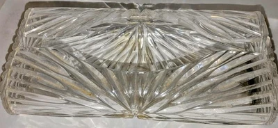 Caja de pañuelos Starburst de acrílico transparente de colección cubierta con bisagras celebridad NY MCM Foto 1 de 4