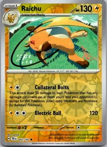 Raichu Reverse Holo Common SV05: Temporal Forces 052/162 NM - Picture 1 of 2