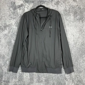 Travis Mathew Jacket Mens Medium Black Full Zip Hooded Lightweight Golf Casual - Picture 1 of 8