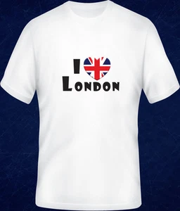CAMISETA I LOVE INGLAND, ESCOTLAND, LONDRES, REINO UNIDO, Union Jack - Mangas Cortas Unisex - Imagen 1 de 15