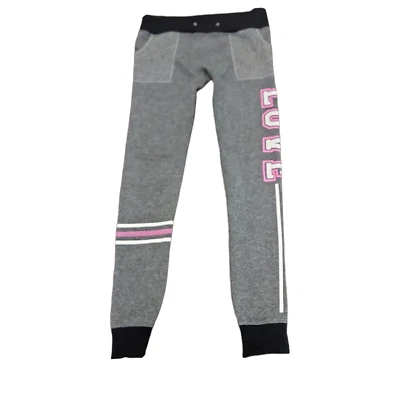 Eye Candy Leggings Women's Large XL Grey Fleece Graphic Print Stretch Spandex - Image 1 of 4