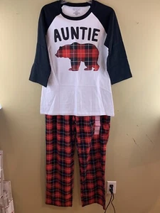Family Pajama Set, “Auntie”. Size Medium. 3/4 Sleeve. NEW - Picture 1 of 5