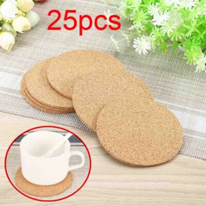 25 Stck. 10 cm Einfache Runde Kork Untersetzer Tasse Matte für Kaffee Tee Wein Tischsets #CW - Bild 1 von 12