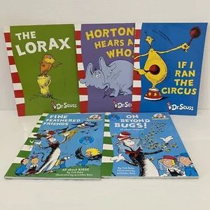 Cat In The Hat 5 Book Bundle | Lorax Horton The Circus Feathered Friends Bugs - Picture 1 of 9