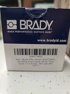 NUOVO BRADY PTL-109-427 Rotolo di etichette per marcatori a filo 100 etichette - Foto 1 di 2