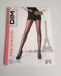 DIM BASIC FASCINATION COLLANT TRANSPARENT 15 DENIERS SHEER TIGHTS SKIN TAILLE 1 - Picture 1 of 5