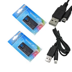 2x SPR-003 Battery 3.7v +USB Charger Cable for Nintendo 3DS XL & NEW 3DS XL - Foto 1 di 11
