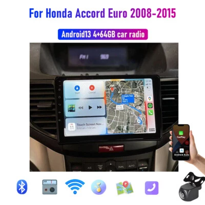 9" Wireless Carplay Android Auto Sat Nav head unit For Honda Accord Euro 2008-15 - Image 1 of 4