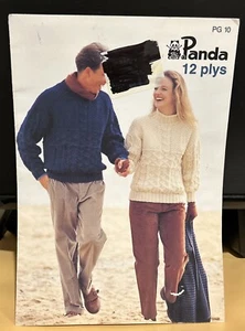Panda 12 Plys PG10 4 Sets Matching Knitting Patterns - Picture 1 of 4