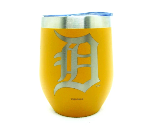 Detroit Tigers MLB Stainless Steel Stemless Wine Glass Tumbler 12 oz Canyon Cover