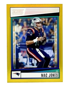 Score Gold Zone 2022 #284 Mac Jones/50 New England Patriots - Imagen 1 de 2