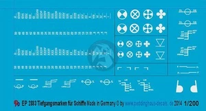 Peddinghaus 1/200 marcas de borrador línea de flotación profundas y marcas de línea de carga para barcos 2883 - Imagen 1 de 1
