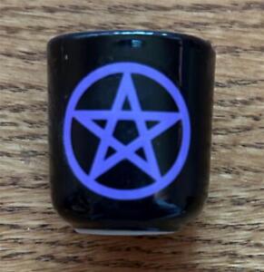 Black Chime (Mini) Candle Holder with Purple Pentacle!