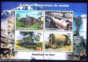 Niger 1998 MNH SS, Railways, Train, Steam Engines Locomotives   - Picture 1 of 1