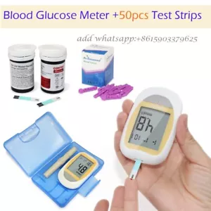 Diabetes Test Kit Blood Sugar Glucose Monitor Meter 50PC Strips Tester Machine - Bild 1 von 12