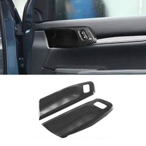 Cubierta de panel de reposabrazos de puerta interior de fibra de carbono para Ford Everest 2023 2024 2025 - Imagen 1 de 5