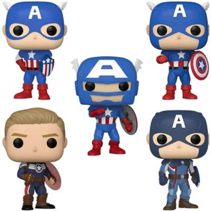 Captain America Through The Ages US Exclusive Collectable Pop! Vinyl Figure 5Pk - Picture 1 of 2