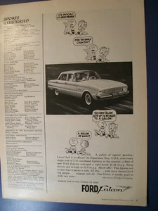 1960 Ford Falcon mid-size-mag car ad-Peanuts- Charlie Brown & Linus - Picture 1 of 1