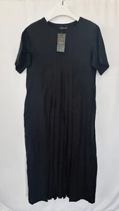 NWT Turn Black Linen Dress Sz L - Picture 1 of 8