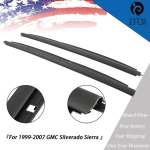 Cinturón resistente a la intemperie 2 piezas para GMC Silverado Sierra 1999-07 puerta exterior delantera ventana - Imagen 1 de 12
