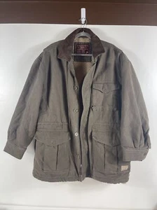 Abercrombie & Fitch High Pile Fleece Lined Khaki Adirondack Jacket XL Coat HEAVY - Picture 1 of 12