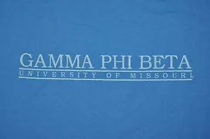 t-shirt small gamma phi beta university of missouri tigers 17 inches pit to pit - Bild 1 von 5