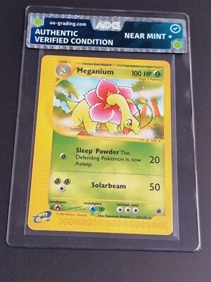 Pokemon Meganium EX 53 Expedition 2002 Meganie AOG PRE-Grading NEAR MINT+ ENG - Bild 1 von 4