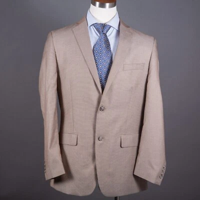 Jaqueta Van Heusen Masculina 42L Blazer Bege Dois Botões Jaqueta Executiva - Imagem 1 de 4
