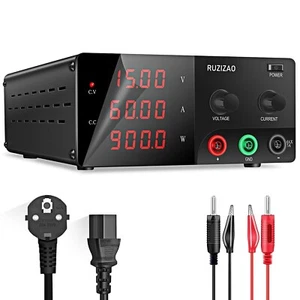 Alimentatore da laboratorio Banco Regolabile Alta Potenza DC 15V 60A Con Encoder - Foto 1 di 9