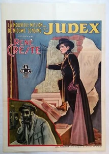 JUDEX leaflet rene crest posters Belgian cinema original 1918 - Picture 1 of 1
