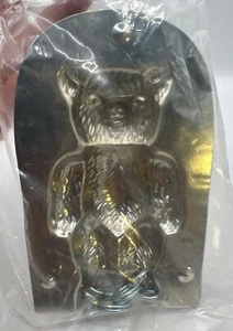 Vintage Neu 2 Stück Stehender Teddybär Metall Bonbonform (ganze 6”x4”) in orig. Pkg - Bild 1 von 10