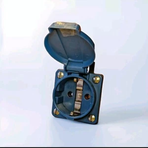 10x Schuko Einbau Steckdose Anbausteckdose Steckdose 16A 230V Blau - Bild 1 von 3