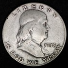 1948-D FINE / VF SILVERFRANKLIN HALF DOLLAR NICE ORIGINAL COIN FREE SHIPPING