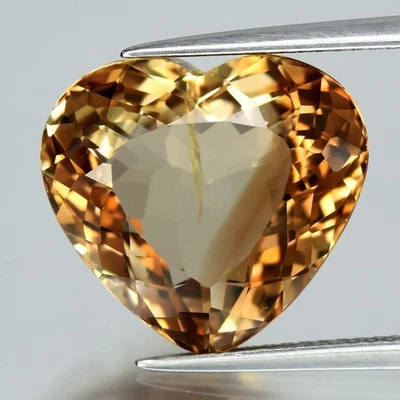 💎 Topacio Champagne Natural Corazón 12.73ct 15.2x14mm VS - Piedra Preciosa Brasil Foto 1 de 4