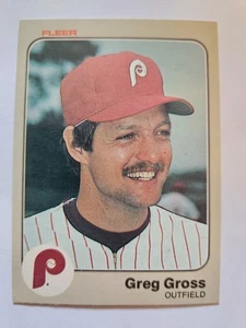 Fleer Greg Gross 1983 #162 casi nuevo - Imagen 1 de 1