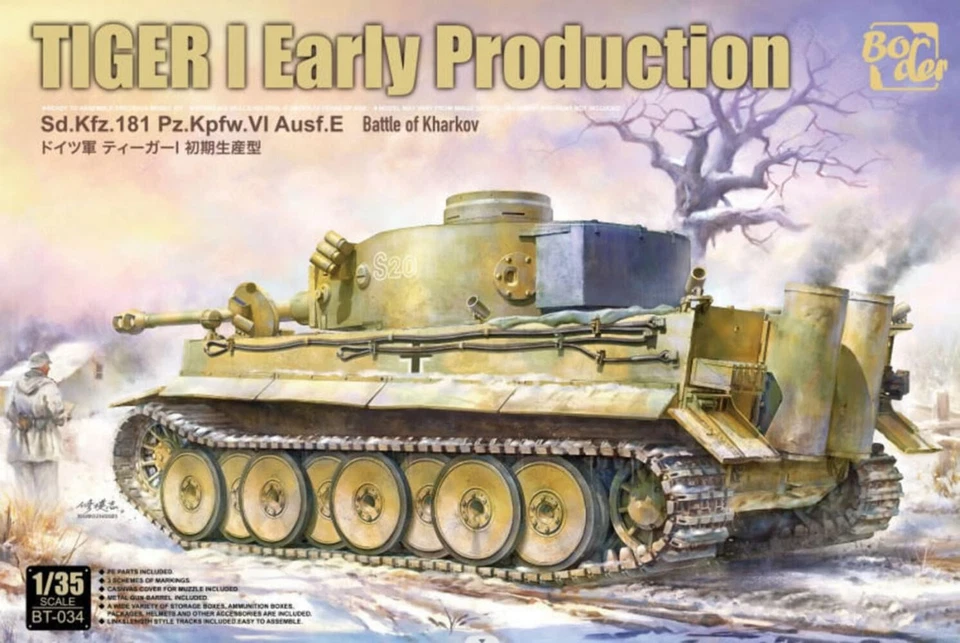 Modello Border 1/35 Tiger I Prima Produzione Battaglia Di Kharkov Kit Di Modello - Immagine 1 di 1